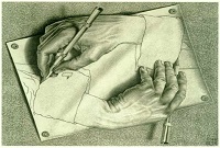 M. C. Escher, Drawing Hands (1948)
